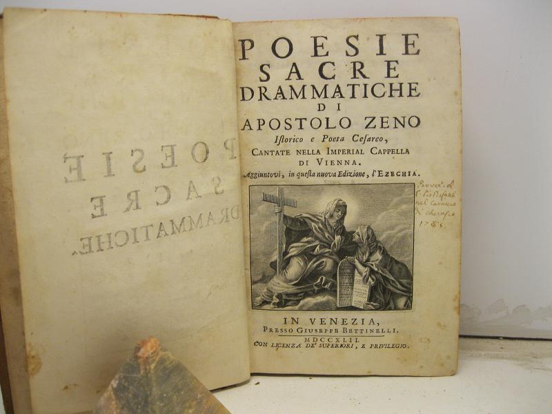 Poesie sacre drammatiche cantate nella Imperial Cappella di Vienna aggiuntovi, in questa nuova edizione, l'Ezechia